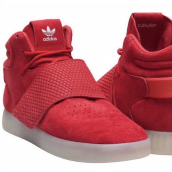 Adidas Originals Tubular Invader Strap Red Men's NWT Adidas Originals Tubular Invader Strap Red Men's NWT